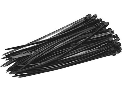 Páska stahovací Strend Pro CT66BL, 300x4,8 mm, 50 ks, černá, nylon, vázací