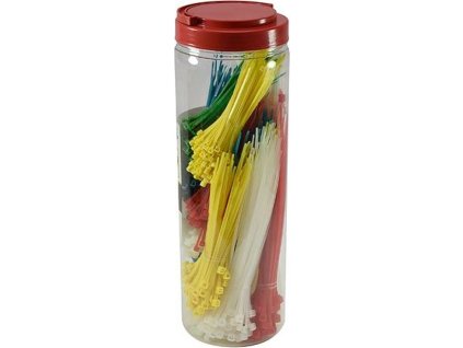 Sada vázacích stahovacích pásků 150x2,5 mm, 1000 ks, multicolor