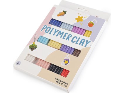 Modelovací polymerová hmota sada 12x30 g (Varianta mix, Balení 1 sada)