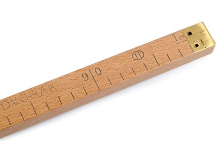 Metr dřevěný hranatý s evropským cejchem (Balení 1 ks, Varianta přírodní)