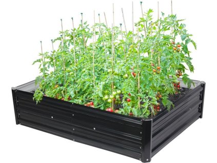 Záhon Strend Pro Garden, 3D dizajn, kovový, vyvýšený, 120x90x30 cm