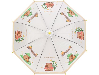 Dětský vystřelovací deštník kapybara (Balení 1 ks, Varianta 1 žlutá)