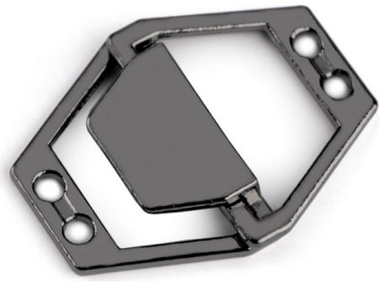 Kovové ozdobné zapínání 20x26 mm (Varianta 1 nikl, Balení 1 pár)