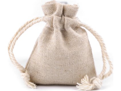 Dárkový pytlík 6x8 cm lněný (Balení 1 ks, Varianta 2 režná)