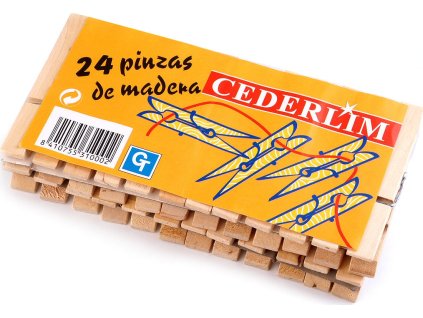 Dřevěné kolíčky na prádlo 10x74 mm (Balení 24 ks, Varianta přírodní sv.)