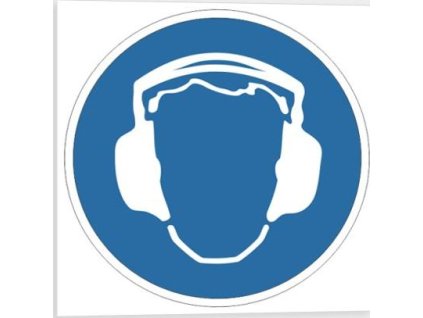 Příkaz používej chrániče sluchu (Varianty Samolepka 150 x 150 mm tl. 0.1 mm - Kód: 27030)