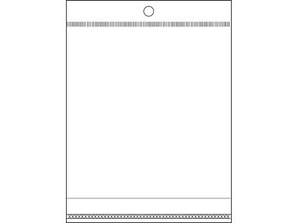 PP sáček s lepicí klopou a závěsem 10x13,5 cm (Varianta transparent, Balení 100 ks)