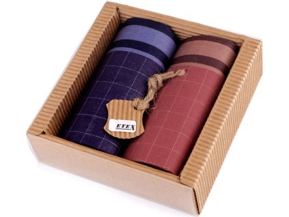 Pánský kapesník / dárková kazeta (Balení 1 krab., Varianta 1 mix barev a vzorů světlá)