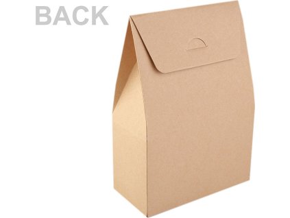 Papírová krabice s průhledem (Balení 1 ks, Varianta hnědá přírodní)