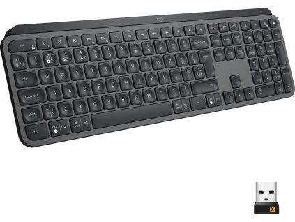 Logitech MX Keys - Klávesnice - podsvícená - bezdrátový - Bluetooth, 2.4 GHz - QWERTY - US mezinárodní - grafit