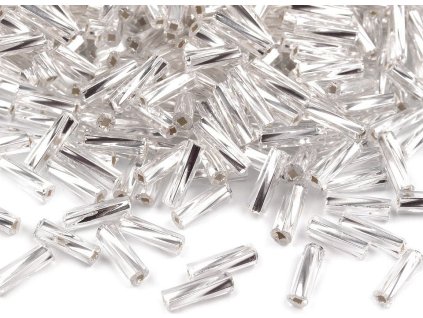 Rokajl Preciosa tyčky 6 mm (Balení 20 g, Varianta 78102 stříbrná)