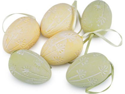 Velikonoční vajíčka k zavěšení (Varianta mix, Balení 6 ks)