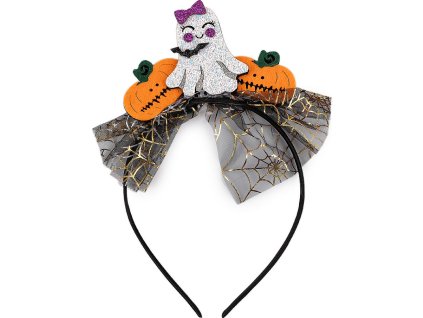 Čelenka do vlasů Halloween / čarodějnice (Balení 1 ks, Varianta 1 černá duch)