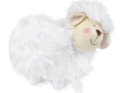 Velikonoční plyšová ovečka (Balení 1 ks, Varianta 1 bílá)