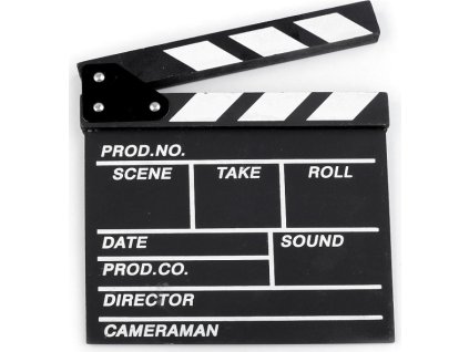 Filmová klapka 20x20 cm (Balení 1 ks, Varianta černá)