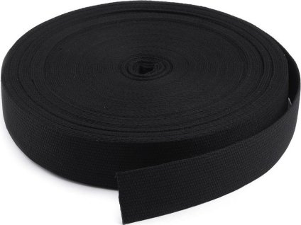 Bavlněný popruh šíře 40 mm (Balení 25 m, Varianta černá)