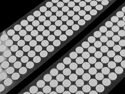 Suchý zip samolepicí kolečka komplet Ø10; 15 mm v rolích (Varianta 1 (Ø10 mm) bílá, Balení 24.5 m)