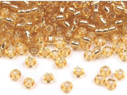 Rokajl Preciosa 8/0 - 3 mm s průtahem (Balení 20 g, Varianta 57060 zelená pastelová)