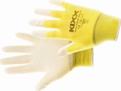 CERVA - JUICY YELLOW rukavice nylonové PU dlaň žlutá - velikost 7