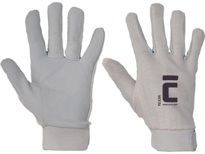 Rukavice PELICAN 11/XXL, PE, kombinované, kozinka