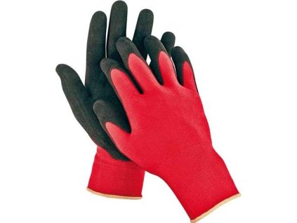 CERVA - FIRECREST rukavice nylonové s hrubší nitrilovou dlaní - velikost 6