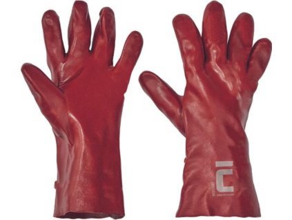 CERVA - REDSTART máčené rukavice PVC manžeta 35cm - velikost 10