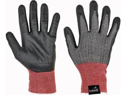 CERVA - PARVA FH protipořezové rukavice černá/šedá - velikost 6