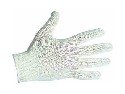 CERVA - AUK rukavice pletené z polyester/bavlna s pružnou manžetou - velikost 10