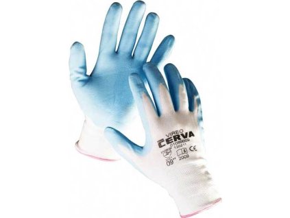 CERVA - VIREO rukavice nylonové s nitrilovou dlaní - velikost 9