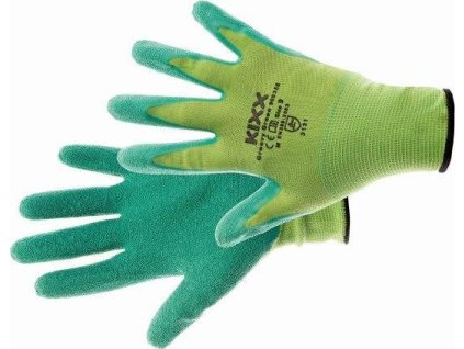 CERVA - GROOVY GREEN rukavice nylon. latex. zelená - velikost 10