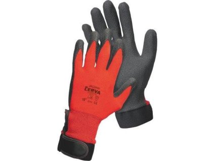 CERVA - JACDAW pletené bezešvé nylonové rukavice - velikost 9