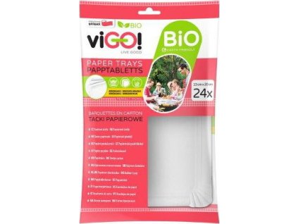 viGO! Jednorázové tácky papírové 13,5x20cm - 24 ks