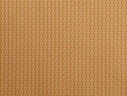 Bavlněná látka / plátno lístečky (Balení 1 m, Varianta 1 béžová velbloudí)