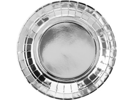 0029153 papirove talire metalicke stribrne 18 cm 6 ks 600