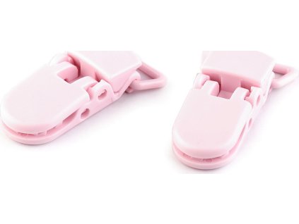 Plastový klip šíře 20 mm (Balení 2 ks, Varianta 4 růžová sv.)