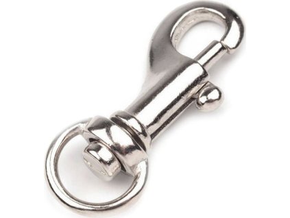 Kovová karabina otočná, průvlek 9 mm (Varianta 2 nikl černý, Balení 5 ks)