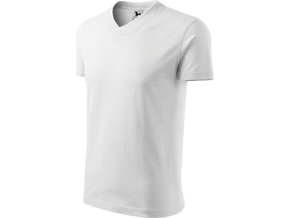 V-neck 102 Tričko unisex (Barva bílá, Velikost S)