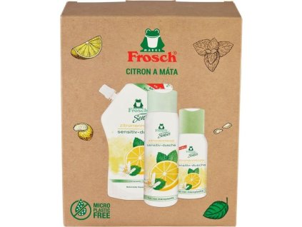 Sada dárková Frosch, citron a máta, 50 ml + 300 ml + 500 ml