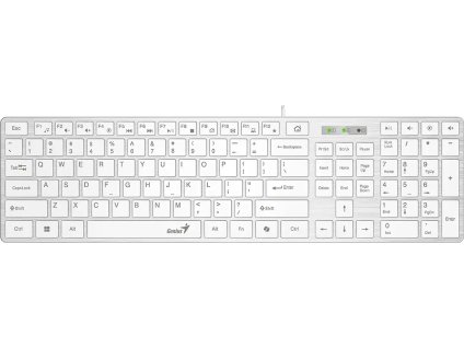 GENIUS Slimstar 126 klávesnice + Copilot bílá