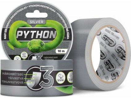 PYTHON - Vysokopevnostní páska - 10 M Stříbrná