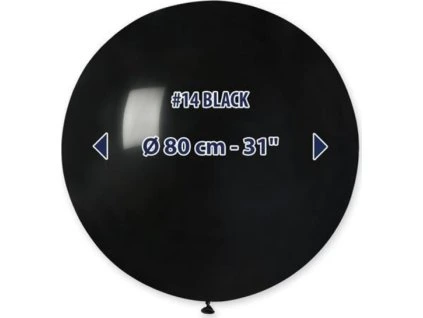 0001631 obri nafukovaci balon cerna 600