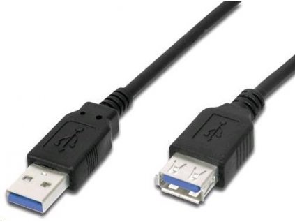 PremiumCord - Prodlužovací šňůra USB - USB typ A (M) do USB typ A (F) - USB 3.0 - 1 m - lisovaný - černá