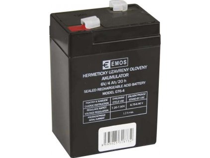 Baterie olověná   6V /  4Ah  EMOS pro svítilny 3810  1201000100