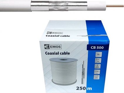 Koaxiální kabel Emos CB500 / 250m / 5 mm