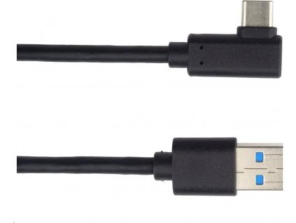 PremiumCord - USB kabel - USB-C (M) pravoúhlý do USB typ A (M) - USB 3.1 - 3 m - černá