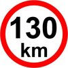Omezení rychlosti – 130 km/hod retroreflexní