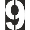 Šablona číslice "9" vodorovné značení