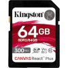 Kingston Canvas React Plus/SDHC/64GB/300MBps/UHS-II U3 / Class 10