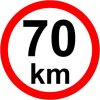 Omezení rychlosti – 70 km/hod retroreflexní