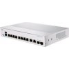 Cisco Business 350 Series 350-8P-2G - Přepínač - L3 - řízený - 8 x 10/100/1000 (PoE+) + 2 x kombinace SFP - Lze montovat do rozvaděče - PoE+ (67 W)